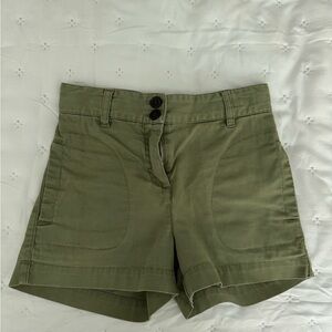 Bonpoint Girl’s Olive Green Cotton Shorts - Size 6